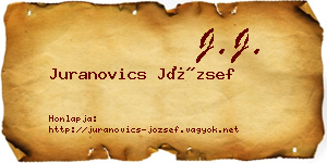 Juranovics József névjegykártya