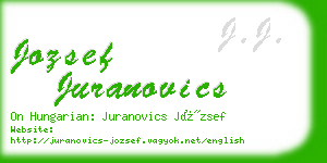 jozsef juranovics business card